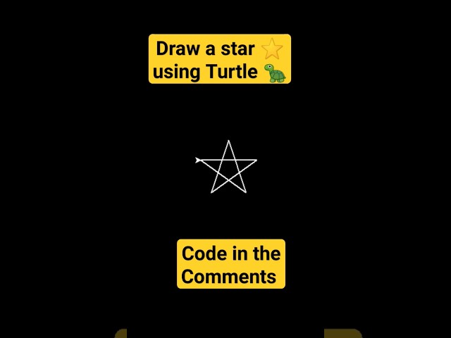 How to Draw a Star with a Turtle in Python #python #turtle #star #viralvideo  #geometry #art