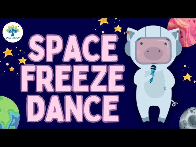 Yoga Freeze Dance in Space | Action Song for Kids | Warm Up | Yoga Guppy by Rashmi Ramesh