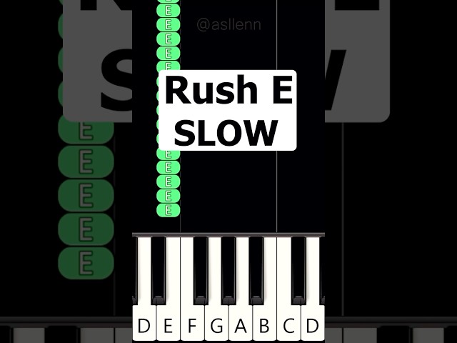 Rush E | SLOW Piano Tutorial