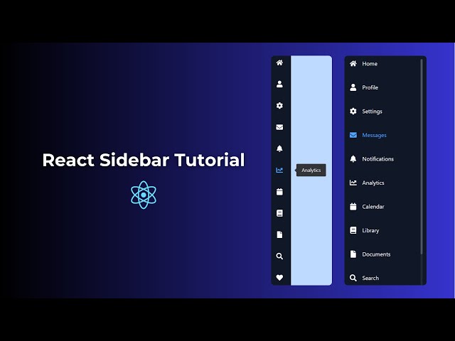 Build a Modern Sidebar in React with Tailwind CSS and Framer Motion | Step-by-Step Tutorial