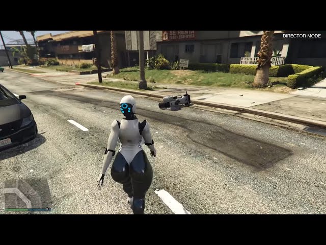 Let's Play - Haydee in GTA V, First Experience Riding a Motorcycle