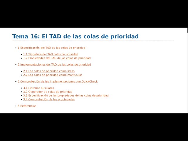 El TAD de las colas de prioridad en Haskell