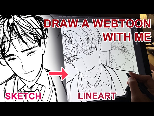 Storyboarding my webtoon part 2 \\ + Sketch & Lineart process + answering some questions