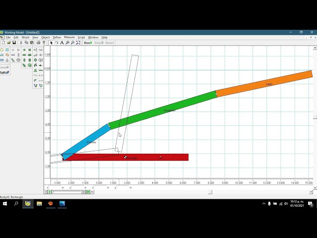Cómo hacer un mecanismo de cuatro barras en Working Model | Tutorial | Básico |