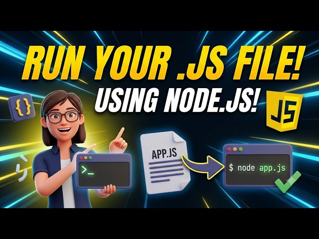 Run your .js file using node.js