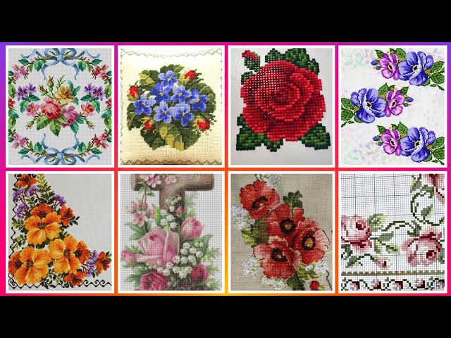Gorgeous cross stitch patterns /countable embroidery #charsutikarhai/latest dosuti design ideas2024