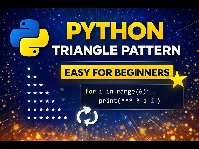Python Program to Print Triangle Pattern | Step-by-Step for Beginners