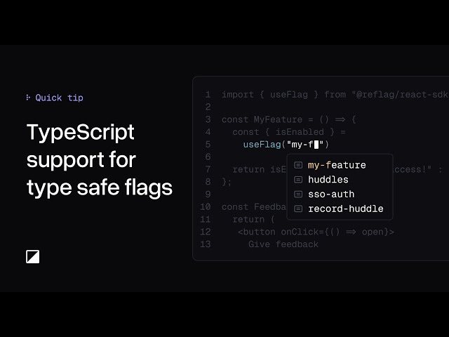 TypeScript support for type safe feature flags