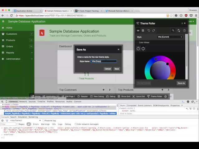 Using Theme Roller with Universal Theme - Oracle Application Express (APEX) 5