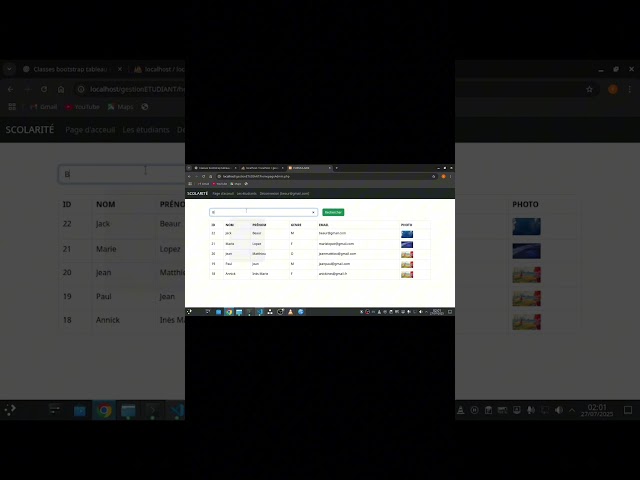 CRUD Application 6-7 Web Gestion Étudiants