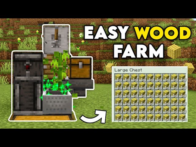 EASIEST Wood Farm Minecraft 26.40! (Java & Bedrock)