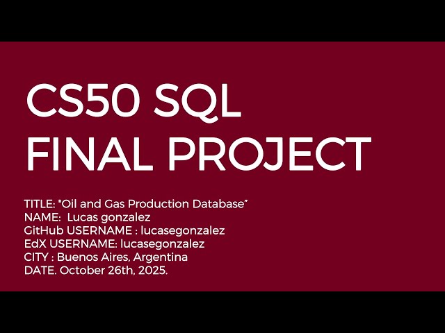 CS50 SQL 2025 Harvard