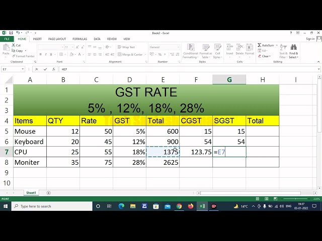 How To Calculate GST in Excel | Complete Guide to GST in Excel | GST Formula in MS Excel | 18% GS...