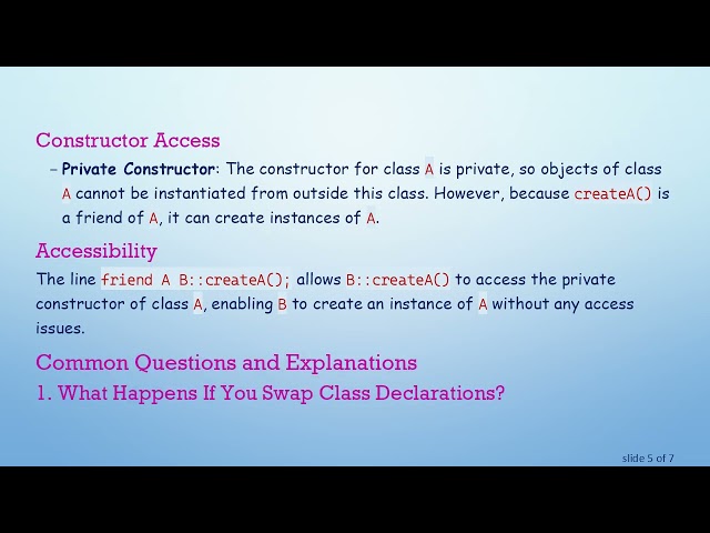 Understanding C+ +  Friend Functions and Private Constructors