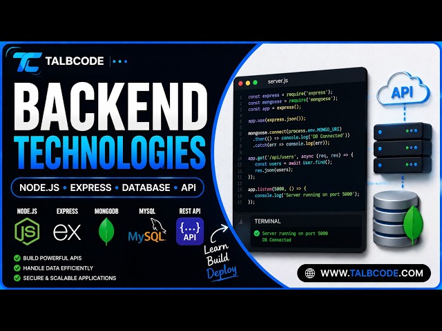 Backend Web Development Technologies Explained for Beginners