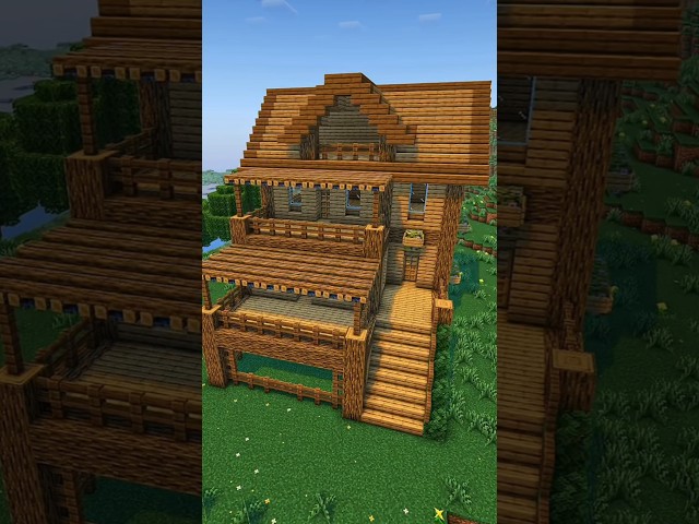 🏡 Minecraft Wooden House Build Tutorial | Easy & Beautiful Survival House! 🌲🔥