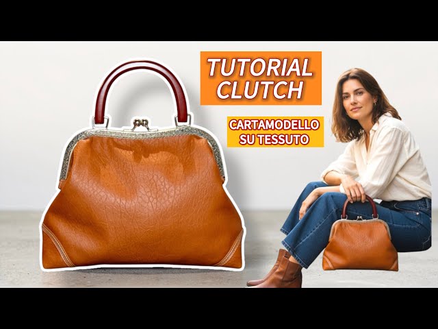 Borsa a scatto FAI DA TE: Disegna il Cartamodello sul Tessuto! (Facilissimo) DIY CLUTCH BAG