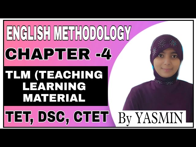 TET/ DSC ENGLISH METHODOLOGY {Video-10} TLM (TEACHING LEARNING MATERIALS)