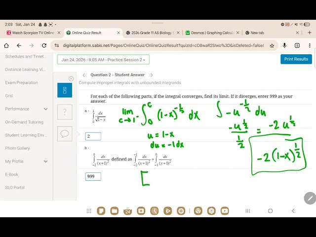11S Math 5.6 course practice quiz (explained by hala )