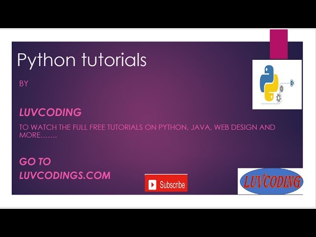 INTRODUCTION TO PYTHON | PYTHON STRINGS TUTORIALS  LUVCODING