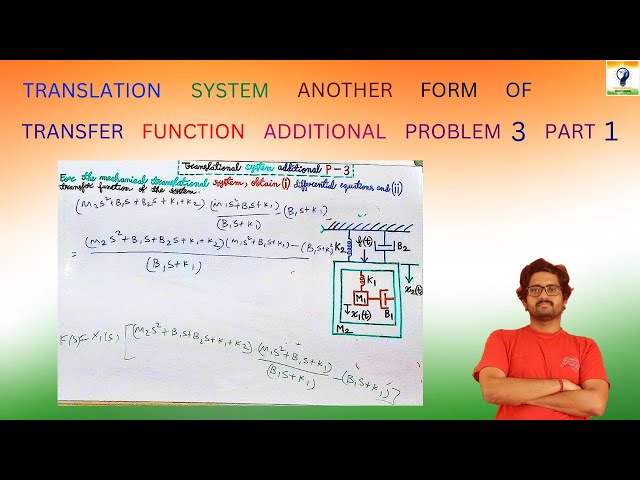 Translation system another form of transfer function additional problem 3 part 1
