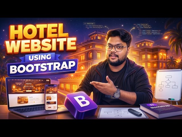 Create a Modern Hotel Website from Scratch Using HTML CSS JavaScript and Bootstrap Beginner