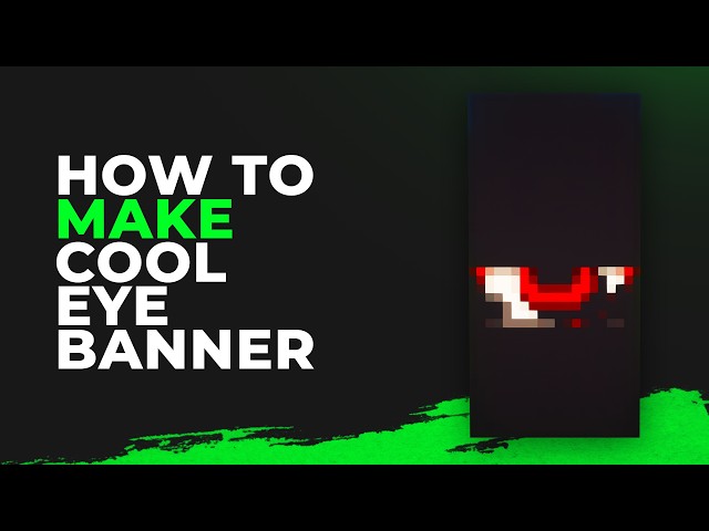 How to Make Cool Eye Flag Banner in Minecraft | Easy Banner Tutorial