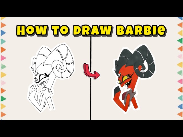 How to Draw Barbie Wire from Helluva Boss – Drawing Guide