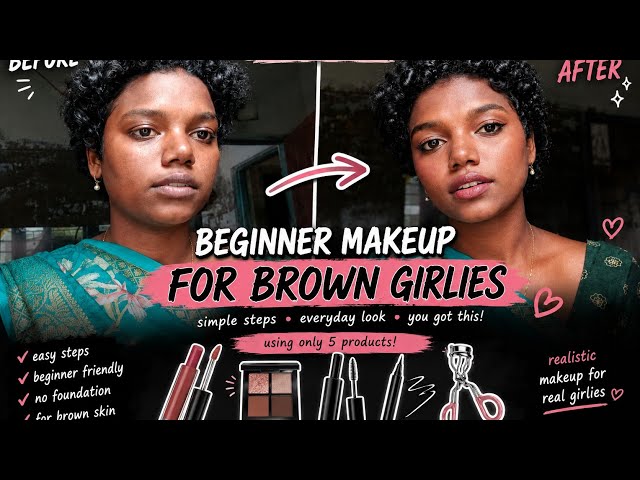 BEGINNER MAKEUP FOR BROWN GIRLS 🤎 | Easy Makeup Tutorial for Beginners 