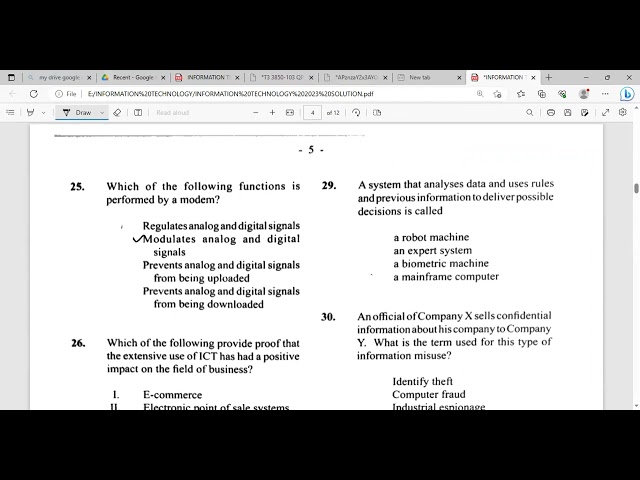 INFORMATION TECHNOLOGY 2023 SOLUTION