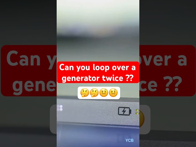 Generators in Python explained | can you loop over it twice 🤯 #shorts #python #programming #coding