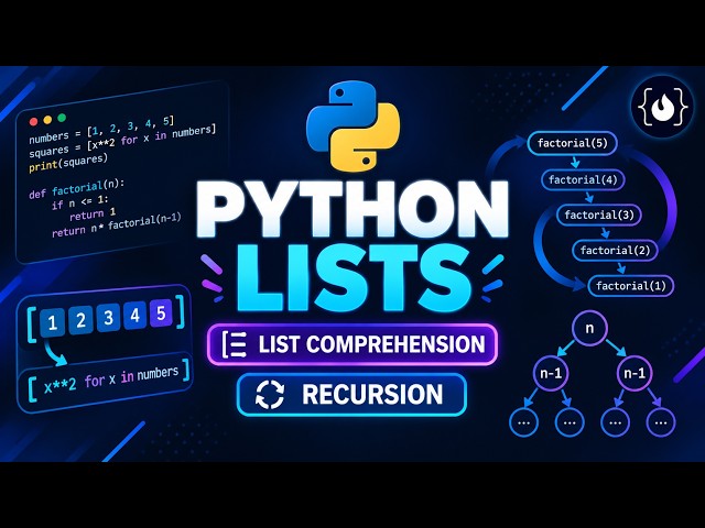 Python Lists, List Comprehension & Recursion Explained | Python Tutorial for Beginners