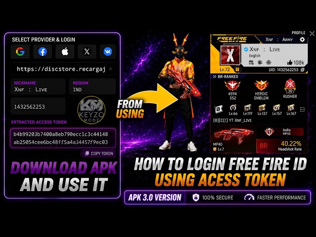 How To Login Free Fire Account Using Access Token   🔥| 100% Working Method | Latest Update 2026 🔥