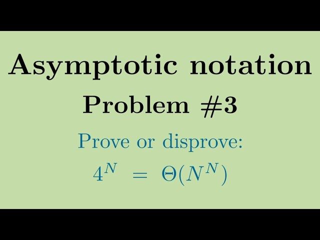 [Algorithms] Asymptotic analysis - Proof Sample #3 - Negating the Big-Theta notation
