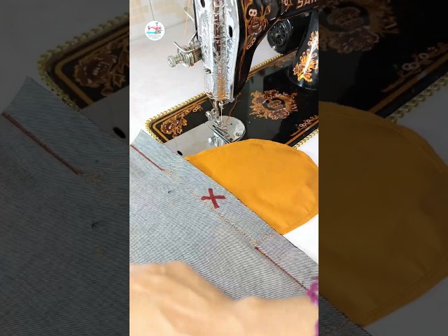 Super easy 😍pocket sewing tips and tricks for beginners # shorts #asmr