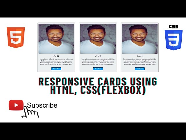 CREATE RESPONSIVE CARDS USING CSS FLEXBOX