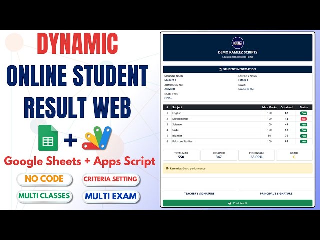 Build Student Portal in 5 Minutes | Google Sheets + Apps Script + React 18 | E23