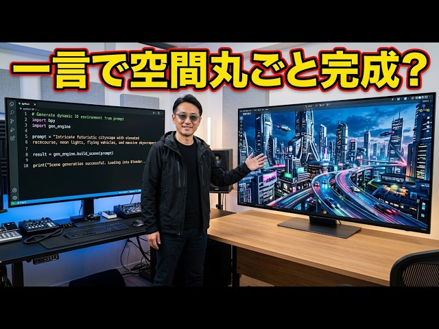 AI-Generated 3D Modeling: Creating Entire Scenes Automatically with Latest Blender & Gemini 1.5 F...