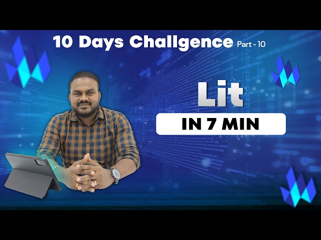 What is Lit Framework in 7 Minutes | Tamil Web Development Tutorial 2025 | Lit Explained