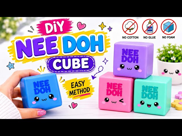 Origami needon nice cube|DIY needoh cube squishy with paper|How to make needoh cube squishy|Squishy
