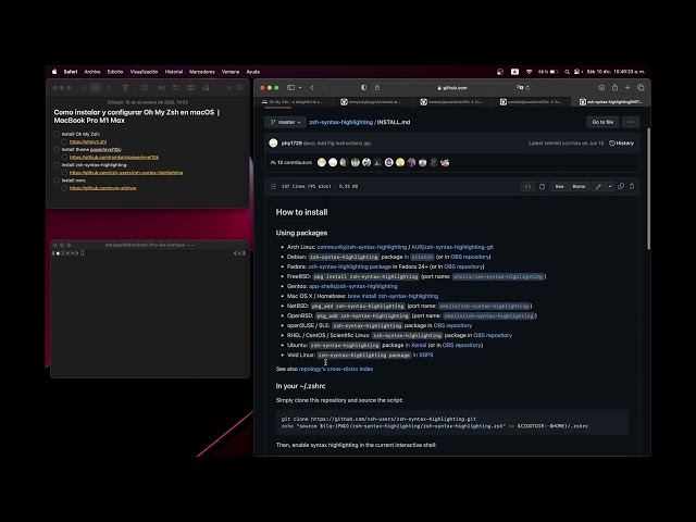 Como instalar y configurar Oh My Zsh en macOS | MacBook Pro M1 Max