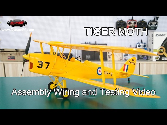 Dynam Tiger Moth DH 82 Assembly & Setup Vintage RC Biplane Build