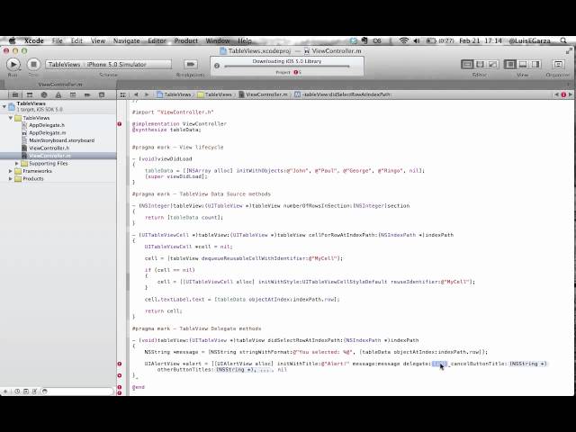 XCode 4.2 Table View tutorial (pt. 2 english)