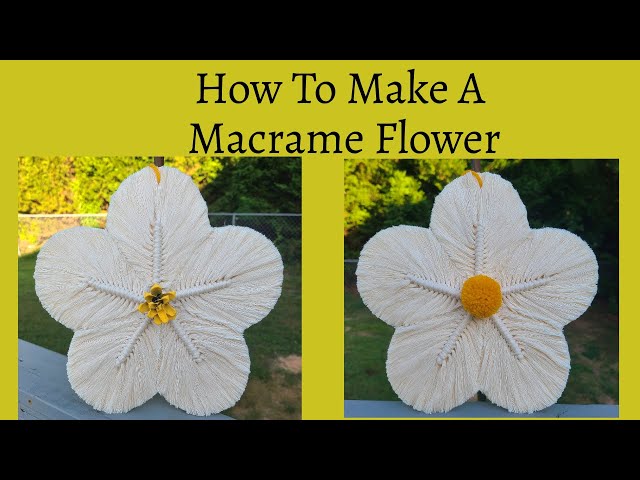 How to Make a Macrame Flower - Using a Dollar Tree Wooden Flower
