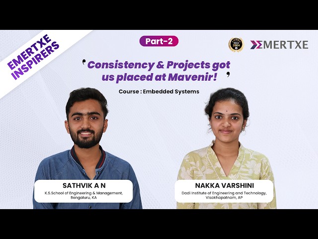 Embedded Systems Full Course | From Learning at Emertxe to Mavenir Sathvik's Journey - Part 2
