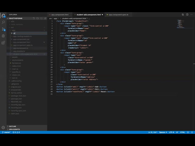 Reactive Forms - Angular 8