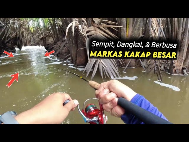 Tantangan Kuat dari Ikan Kakap Besar di Spot Mancing Sempit & Berbusa 🎣 Light Casting
