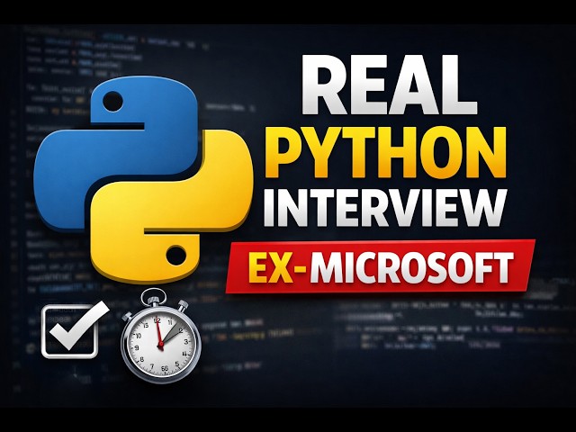 Real Python Interview (Ex-Microsoft Candidate) | Fundamentals to Advanced