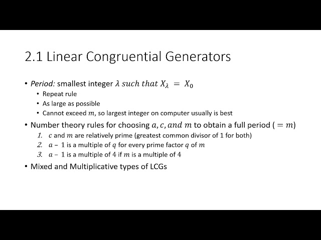 Uniform Random Number Generators - Part 3