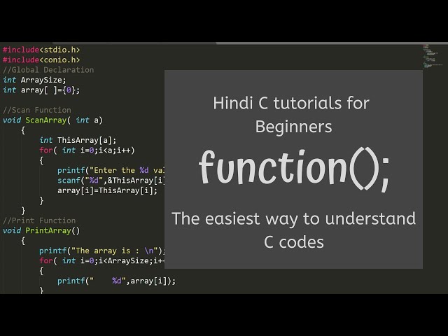 Functions + Local/Global Variable + Logics In-depth (Part 2) - Programming in C Language